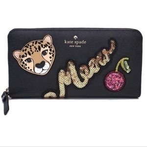 NWT Kate Spade Runs Wild Neda Leopard Wallet